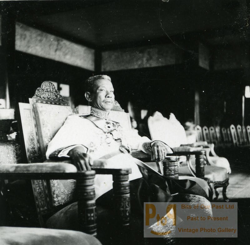 Roi du Cambodge Sisowath Monivong Ancienne Photo Instantanée Amateur 1930 Roi du Cambodge Sisowath Monivong Ancienne Photo Instantanée Amateur 1930