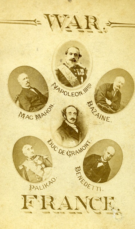 Napoleon III, Eugenie, Prince Imperial, CDV vintage photo 6x10, Paris