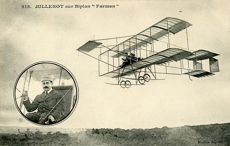 Aviateurs - AVIATION - Capitaine MARCONNET, sur Biplan Farman Aviateurs - AVIATION - Capitaine MARCONNET, sur Biplan Farman