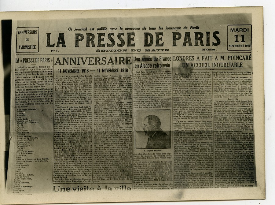 France Paris Typographer Strike Presse de Paris Newspaper Old Photo