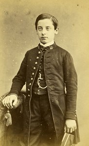 Young Boy Fashion Paris Early Studio Photo Franck Old CDV 1860