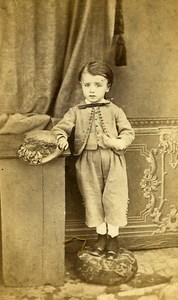 Young Boy Fashion Paris Early Studio Photo Laporte Old CDV 1860