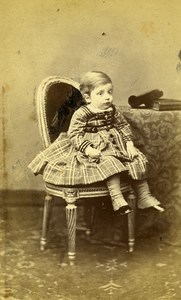 Young Boy Fashion Paris Early Studio Photo Lavaud Old CDV 1860