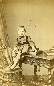 Young Boy Fashion Paris Early Studio Photo Franck Old CDV 1860