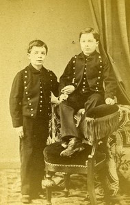 Young Boy Fashion Paris Early Studio Photo Clement Old CDV 1860