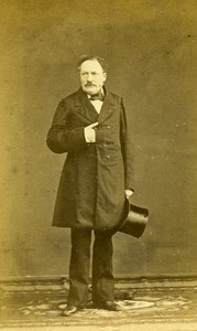 Man Standing Fashion Paris Early Studio Photo Jamin Old CDV 1860