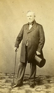 Man Standing Fashion Paris Early Studio Photo Spingler Old CDV 1860