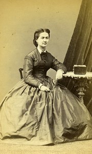 Woman Seated Paris Early Studio Photo Ken Old CDV 1860