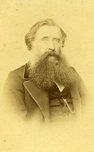 Man Portrait 80100 Abbeville Early Studio Photo Old CDV Etienne 1870
