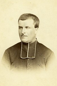 Priest RP Couloignier 44000 Nantes Early Studio Photo Peigne Old CDV 1870