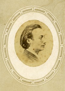 Man Portrait Early Studio Photo Old CDV 1870