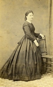 Woman Fashion 31000 Toulouse Photographic Studio Trantoul Old CDV Photo 1870