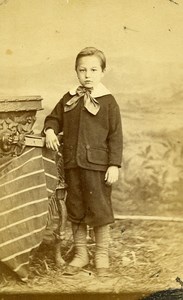 Young Boy 33000 Bordeaux Early Photographic Studio Courreges Old CDV Photo 1870