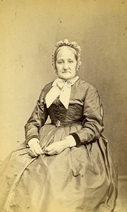 Woman Germany Prahe Early Photographic Studio Fielder Old CDV Photo 1870