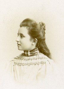 Young Girl Portrait Fashion 13000 Marseille Old Photo CDV Lacour 1890