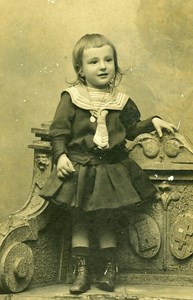 Young Girl Portrait Fashion 64100 Bayonne Old Photo CDV Michelsen 1890