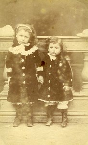 Children Portrait Fashion Paris Old Photo CDV 1890