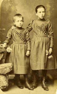 Children Portrait Fashion 78000 Versailles Old Photo CDV Paul 1890