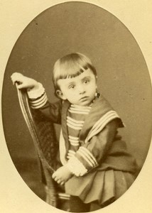 Baby Portrait Fashion Paris Old Photo CDV Maujean Leopold Dubois 1890