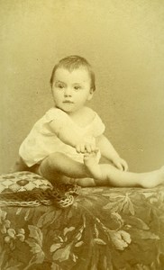 Baby Portrait Fashion 27000 Evreux Old Photo CDV Berthaud 1890