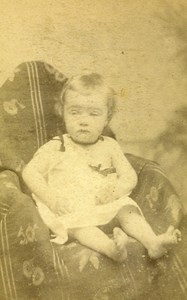 Baby Portrait Fashion 51000 Blois Old Photo CDV Maignan 1890