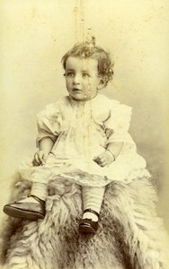 Baby Portrait Fashion 41000 Blois Old Photo CDV Paul Grob 1890