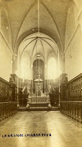 Grande Chartreuse Chapel 38380 France Old Photo CDV Muzet & Joguet 1870