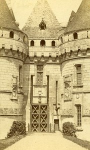 Castle Entry 41000 Chaumont France Old CDV Photo 1870