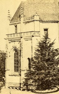 Castle Chapel 41000 Chaumont France Old CDV Photo 1870