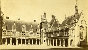 Castle Louis XII Facade 41000 Blois France Old Mieusement CDV Photo 1870