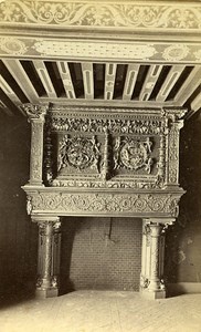 Castle Francois I Guardroom Chimney 41000 Blois France Old CDV Photo 1870