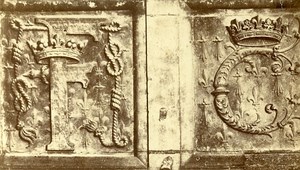 Castle Wing Francois Premier Blason 41000 Blois France Old CDV Photo 1870