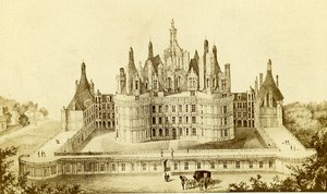 Castle Wing Francois Premier Facade 41000 Blois France Old CDV Photo 1870