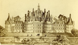 Castle Wing Francois Premier Facade 41000 Blois France Old CDV Photo 1870