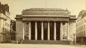 Theater facade 44000 Nantes France Old Photo CDV 1870