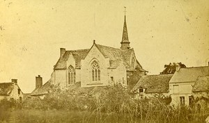 Chapel Notre Dame Behuard 49170 Angers France Old CDV Photo 1870