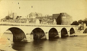 General View 49170 Angers France Old CDV Photo 1870