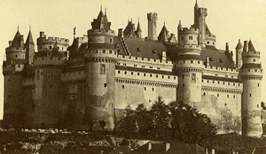 60350 Pierrefonds Castle France Old CDV Mieusement Photo 1870