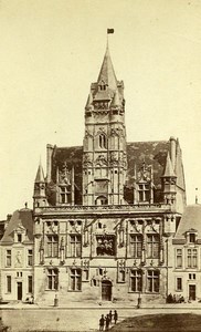 City Hall 60200 Compiegne Mairie France Old CDV Photo 1870