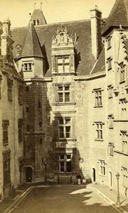 Castle Court 64000 Pau France Old CDV Photo 1870