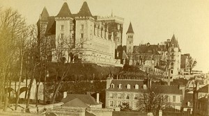 Castle General View 64000 Pau France Old CDV Photo 1870