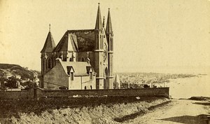 Notre Dame des Flots Chapel 76600 Le Havre France Old CDV Photo 1870