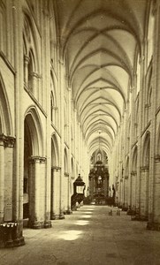Notre Dame des Flots Interior 76600 Le Havre France Old CDV Photo 1870