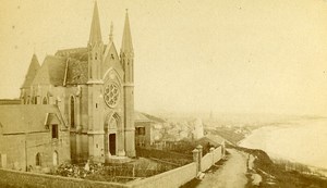 Notre Dame des Flots Chapel 76600 Le Havre France Old CDV Photo 1870