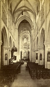 Saint Jacques Church 76200 Dieppe France Old CDV Photo 1870