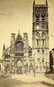 Saint Jacques Church 76200 Dieppe France Old CDV Photo 1870
