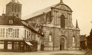 Facade of the Abbey 76400 Fecamp France Old CDV Auber Photo 1870