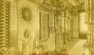 Arms Room of Arsenal 50100 Cherbourg France Old CDV Photo 1870