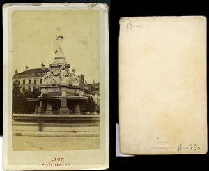 Place Morand Louis XIV 69000 Lyon France Old CDV Photo 1870