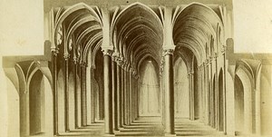 Basilica Interior Project 65100 Lourdes France Old CDV Photo 1870